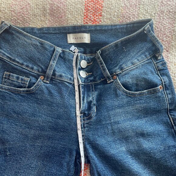 Pacsun Stretch Low Rise Bootcut Cargo Jeans - Picture 5 of 7